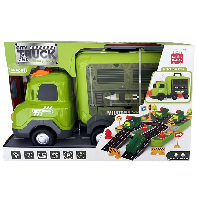 Military Vehicle Set with Friction, Music and Lights