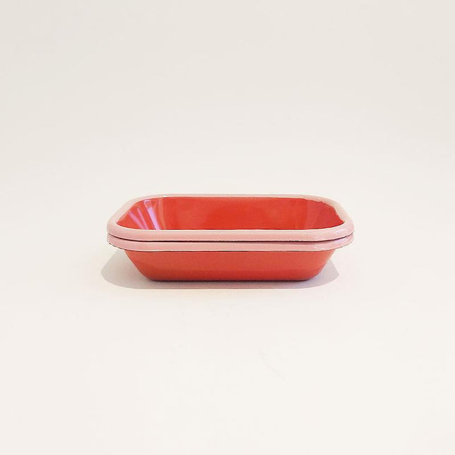 Enamel 2-Piece Appetizer Plate Tile 17 x 12 cm