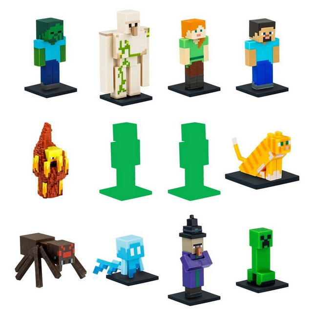 Minecraft 3D Figure Toppeez 12-Piece Deluxe Set