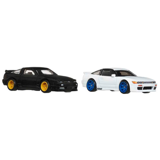 :64 Hot Wheels Premium Car Culture 2-pack 96 Nissan 180sx Type X And Nissan Sileighty