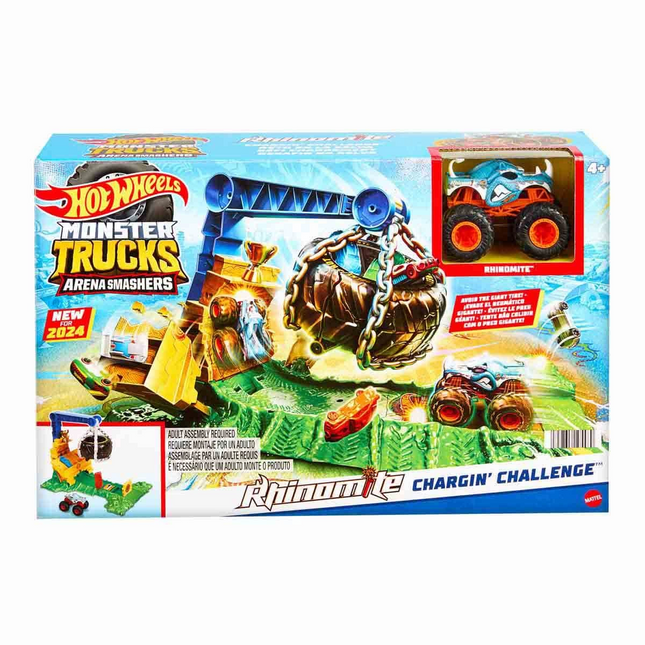 Hot Wheels Monster Trucks Arena Rhinomite Challenge Playset HTP18