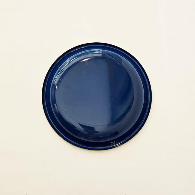 Enamel Plate 20 cm Cobalt Cord F. Green