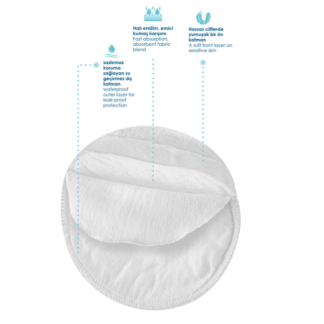 Babyjem washable breast pads / 6 pieces