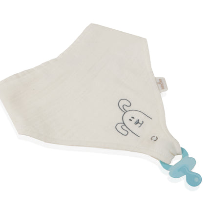 Babyjem 837 muslin bib with pacifier hanger