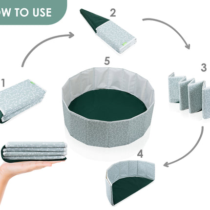 Babyjem foldable ball pool floral pattern (contains 100 balls)