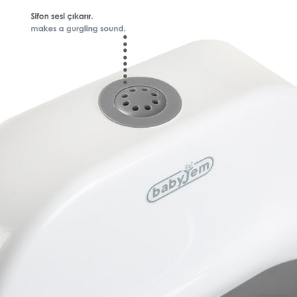 Babyjem potty training with flush sound white