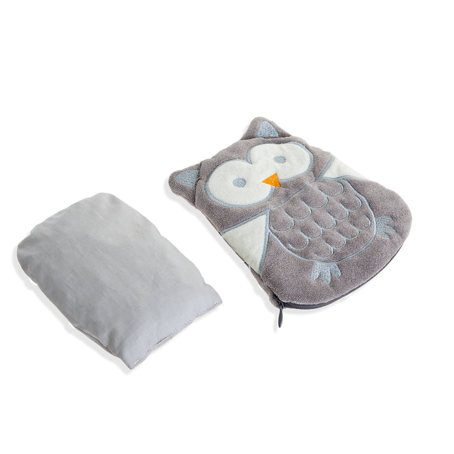Babyjem velvet colic pillow with cherry core bag owl to reduce colic pain 14x17 cm