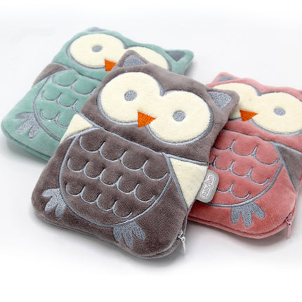 Babyjem velvet colic pillow with cherry core bag owl to reduce colic pain 14x17 cm