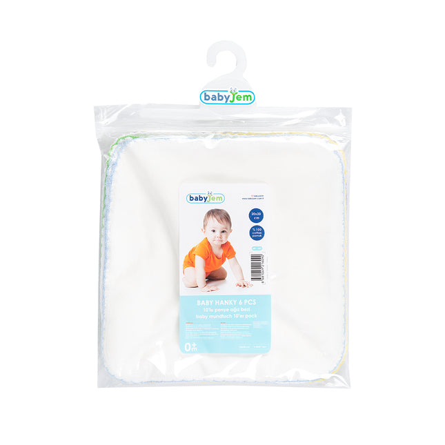 Babyjem baby hanky 10 pcs / white 20x20 cm