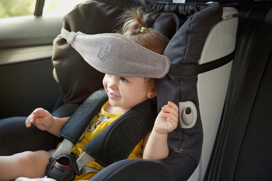 Babyjem auto head & neck support strap /grey / velvet