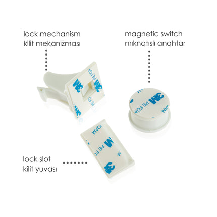 Babyjem magnetic cabinet lock 4 pieces