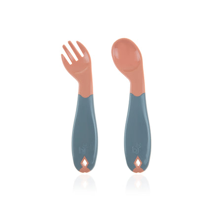 Babyjem plastic angled fork &amp; spoon set