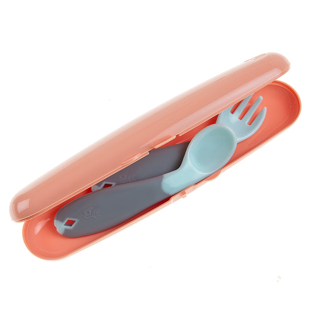 Babyjem plastic fork & spoon travel case