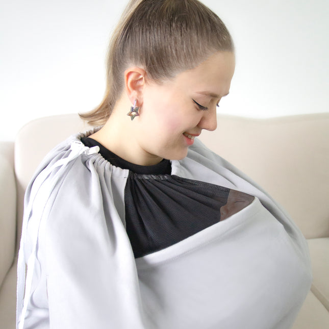 Babyjem breast feeding tulle cover gray
