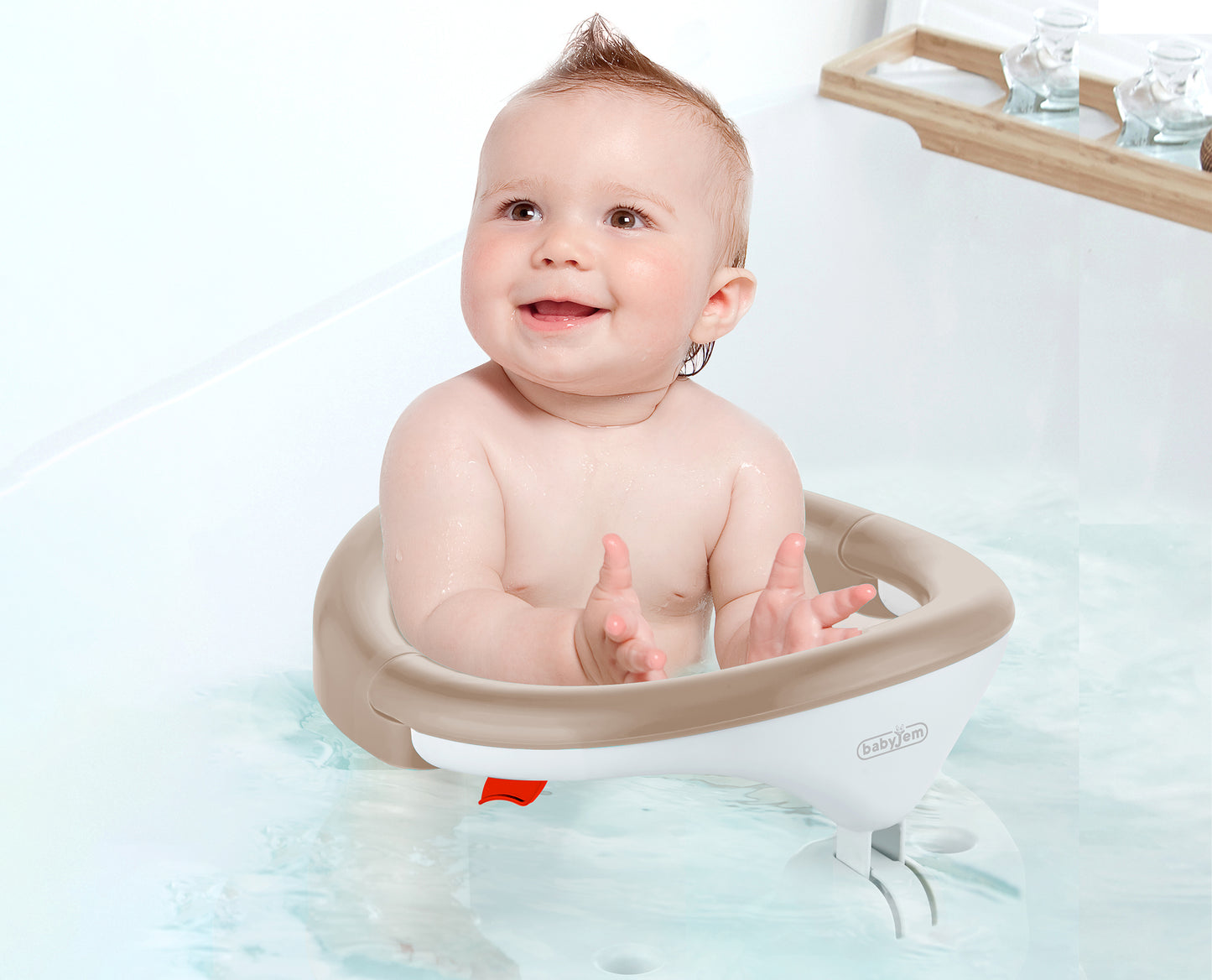 Babyjem anti-slip baby bath & sleeping seat side opening
