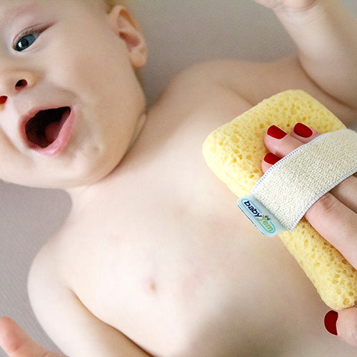 Babyjem baby bath sponge with rubber band
