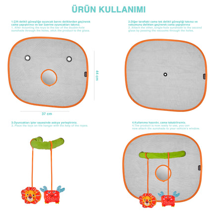 Babyjem window curtain with animals