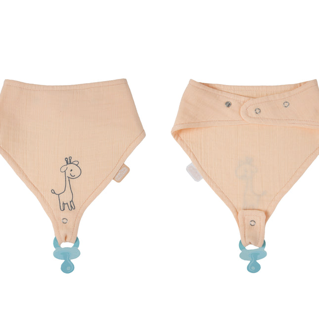 Babyjem 837 muslin bib with pacifier hanger