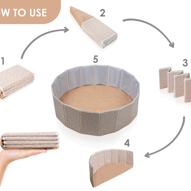 Babyjem foldable ball pool floral pattern (contains 100 balls)