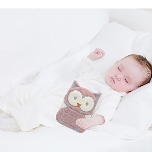 Babyjem velvet colic pillow with cherry core bag owl