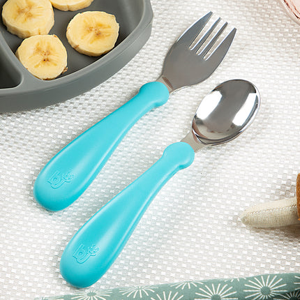 Babyjem steel spoon and fork