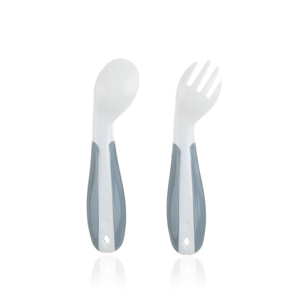 Babyjem plastic angled fork &amp; spoon set