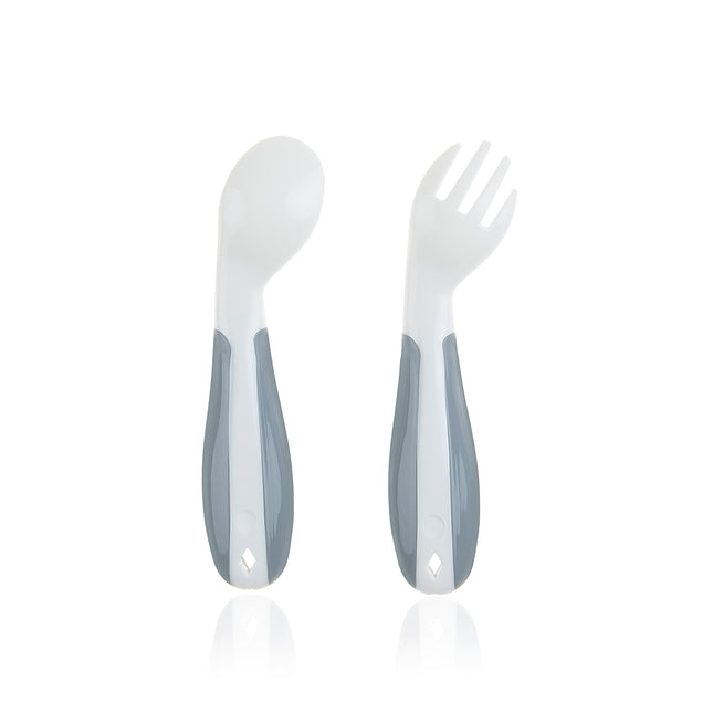 Babyjem plastic angled fork & spoon set