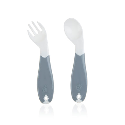Babyjem plastic angled fork &amp; spoon set
