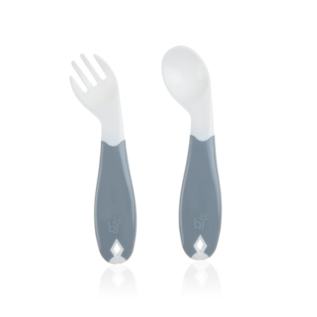 Babyjem plastic angled fork & spoon set