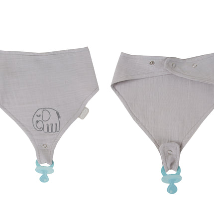 Babyjem 837 muslin bib with pacifier hanger