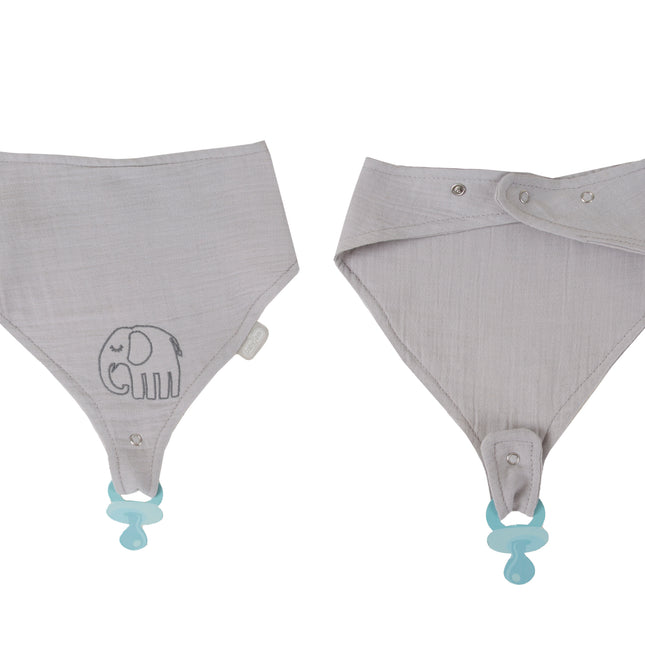 Babyjem 837 muslin bib with pacifier hanger