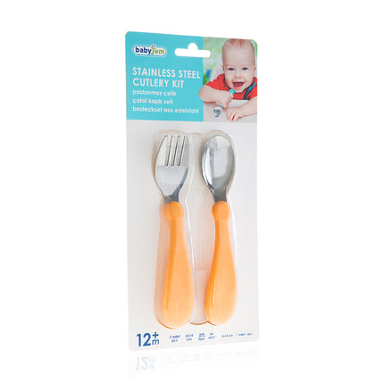 Babyjem steel spoon and fork
