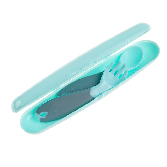 Babyjem plastic fork & spoon travel case