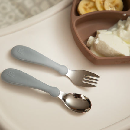 Babyjem steel spoon and fork