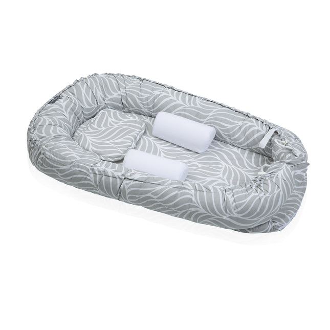 Babyjem babynest / grey leaf