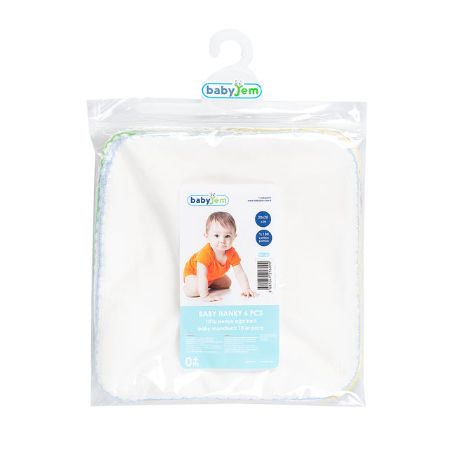 Babyjem baby hanky 10 pcs / white 28x28 cm