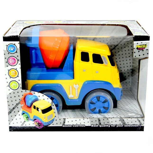 Battery-Operated Concrete Mixer with Lights and Music