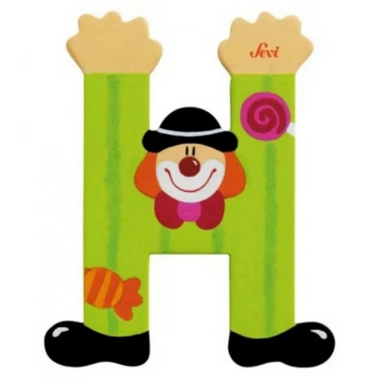Clown Wooden Letter H