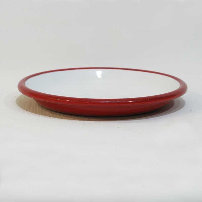 Enamel Plate 20 cm Red
