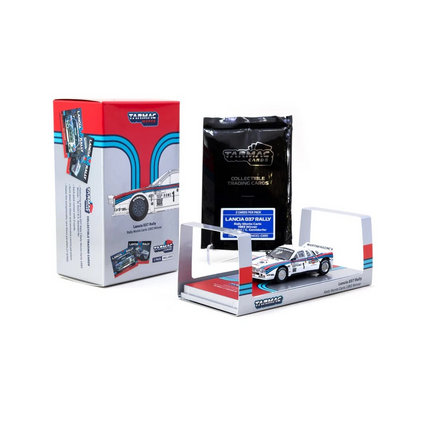 Tarmac Works 1/64 Lancia 037 Rally Rally Monte Carlo 1983 #1 with Tarmac Cards