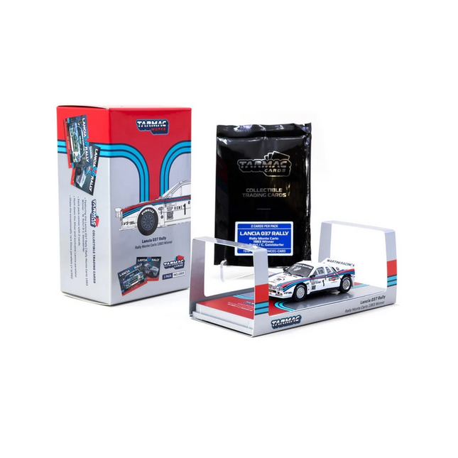 Tarmac Works 1/64 Lancia 037 Rally Rally Monte Carlo 1983 #1 with Tarmac Cards