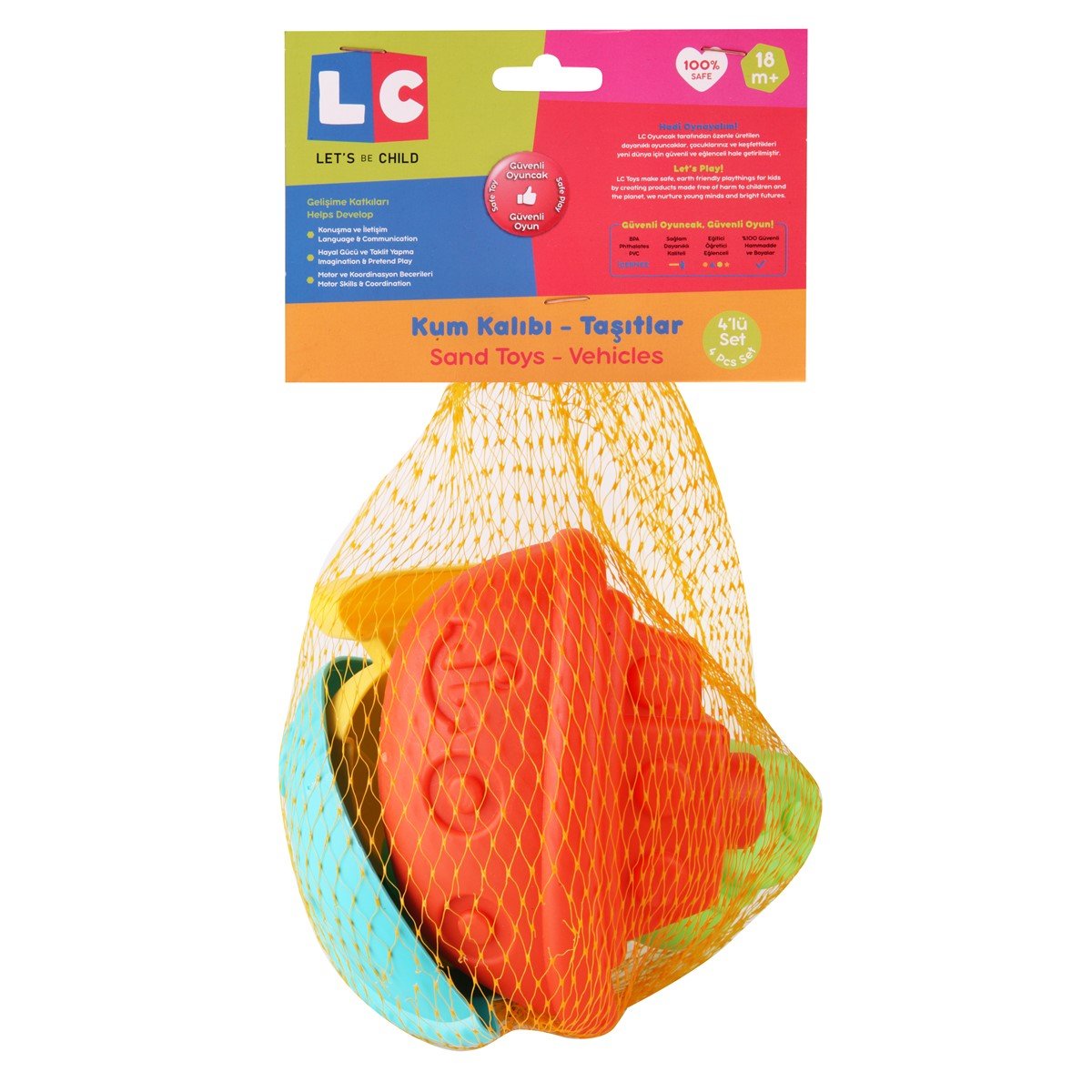LC Lets Be Child Vehicles 4-Piece Sand Mold