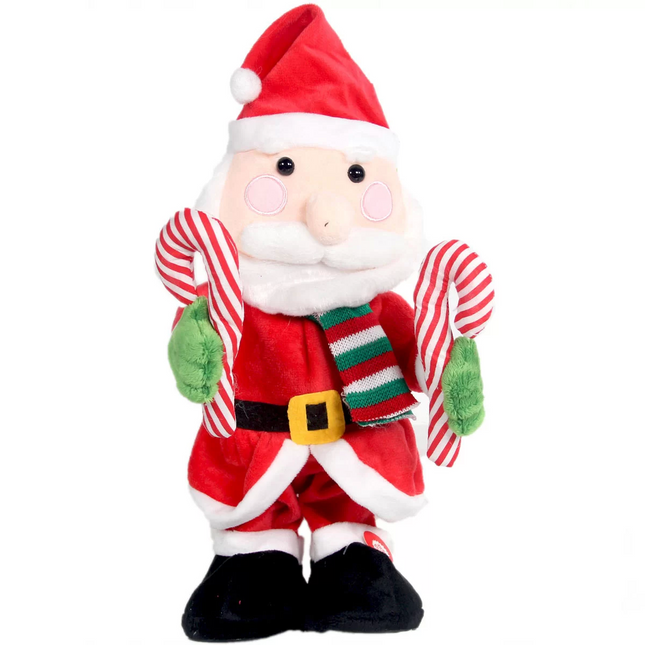 Christmas Dancing Plush Battery Operated Santa Claus with Cane