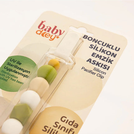 Beaded silicone pacifier hanger