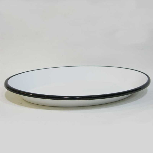 Enamel Oval Alexander Plate Black