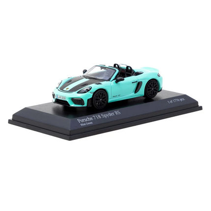 Tarmac Works x Minichamps 1/64 Porsche 718 Spyder RS ​​Mint Green