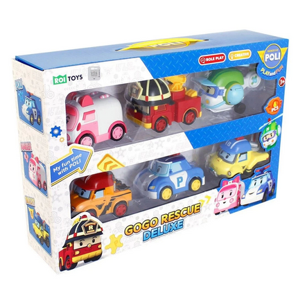 Robocar Poli Gogo Rescue Deluxe Set of 6