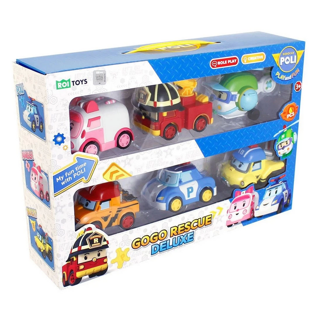 Robocar Poli Gogo Rescue Deluxe Set of 6