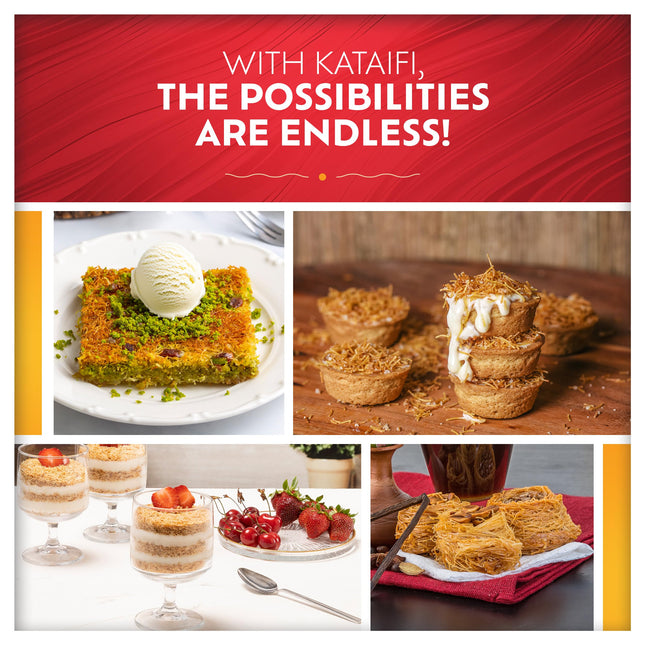 Eastanbul Dried & Chopped Kataifi Shredded Fillo Dough, Dried Kadayif Pastry Dough, Ingredient for The Viral Dubai Pistachio Chocolate Bar, Shredded Phyllo, Kunafa, Knafeh, Katifi, 170g (6oz)