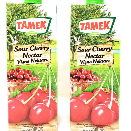Tamek Sour Cherry Nectar Juice (2 Pack, Total of 67.6oz)